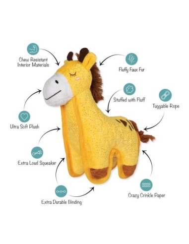 Head Above the Rest Durable Plush Dog Toy