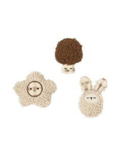 Meadow Blooms 3pc Textured Patchwork Mini Dog Toy Set