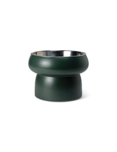 Matte Speckled Green Medium Feeder With Bowl - pack of 3 2