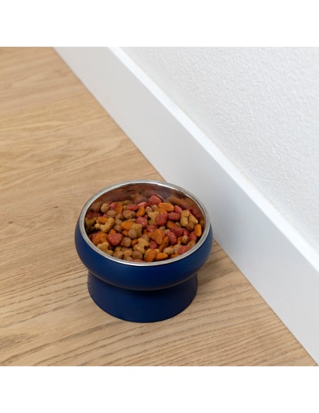 Matte Speckled Navy Small Feeder With Bowl - pack of 3