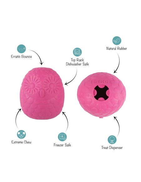 You're a hoot hot pink | Rubber | Treat Dispenser