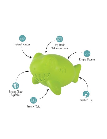 Catch Ya Later Lime Rubber Dog Toy - pack of 4