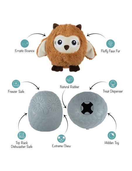 Don't Ruffle My Feathers Rubber/Plush Dog Toy - pack of 4