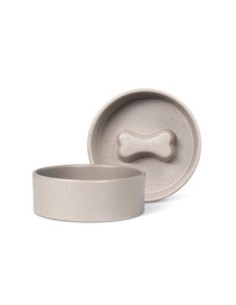 Speckled Bone Taupe Slow Feeder Dog Bowl - pack of 3 2