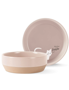 Whisker Cat Meow Sm Stoneware Bowl