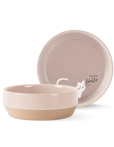 Whisker Cat Meow Sm Stoneware Bowl