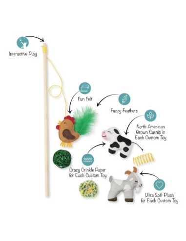Pasture Pals 6pc Cat Toy Set
