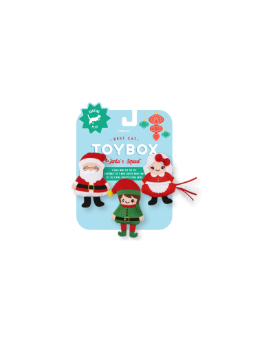 Fringe Santa'S Squad Cat Toy Set Of 3