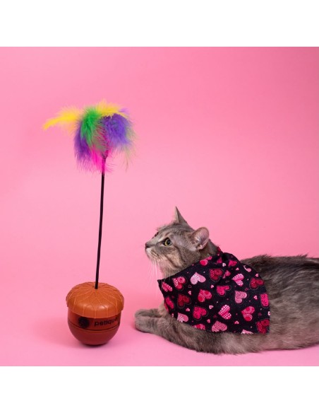 Nutty Feline Treat Dispenser Brown