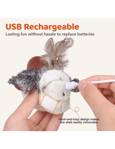 MigiPaws - Flapping Bird - Grey