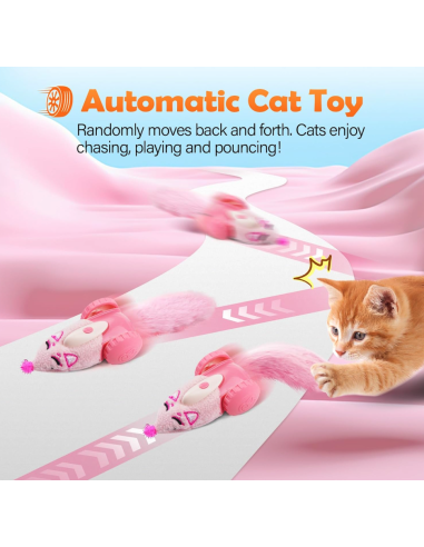 MigiPaws - Plush Mice Car - Rose