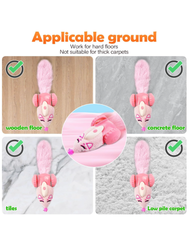 MigiPaws - Plush Mice Car - Rosa