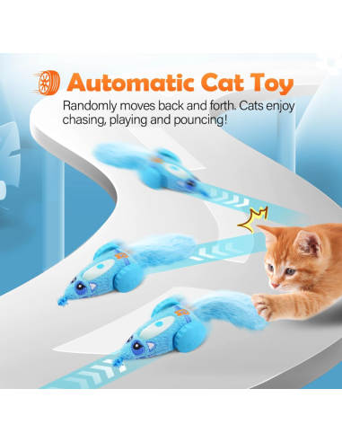 MigiPaws - Plush Mice Car - Blau