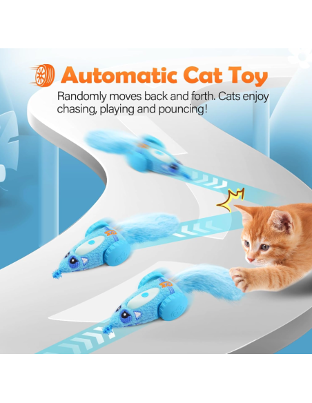 MigiPaws - Plush Mice Car - Blau