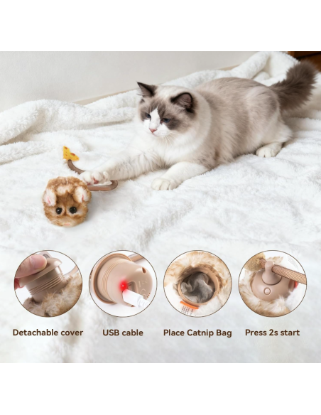 MigiPaws - Interactive MigiMouse - Marron Poilu