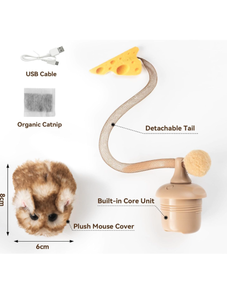MigiPaws - Interactive MigiMouse - Fuzzy Brown