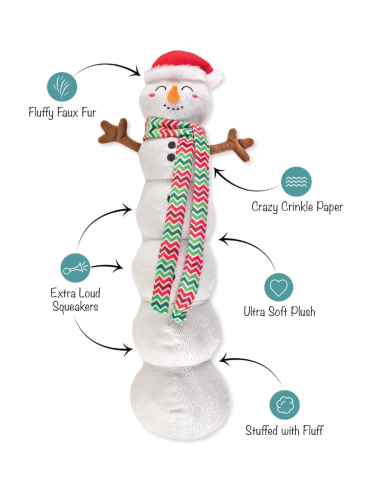 Snowball Party Large Plush Dog Toy