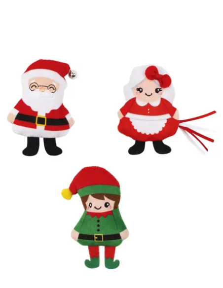 Fringe Santa'S Squad Cat Toy Set Of 3