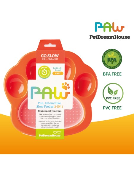 PAW 2-in-1 for Cat Slow Feeder & Lick Pad