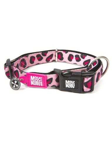 Smart ID Collar - Leopard Pink/L