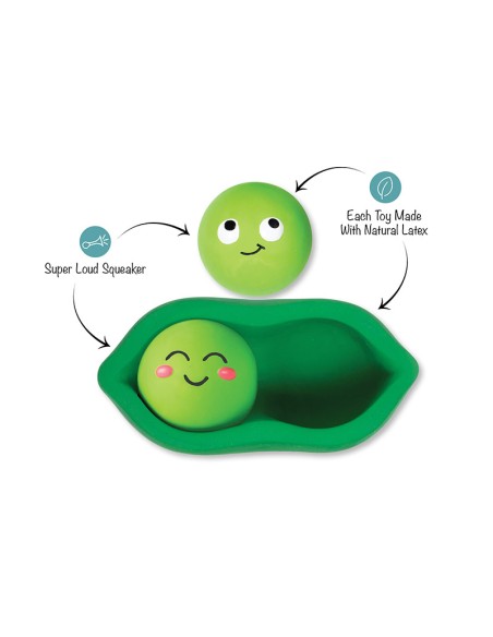 We Come In Peas Latex Dog Toy - pack of 4