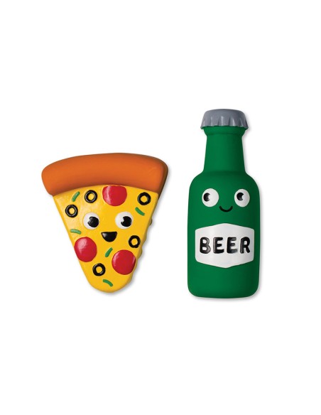 In Pizza We Crust 2Pc Latex Dog Toy - pack of 4