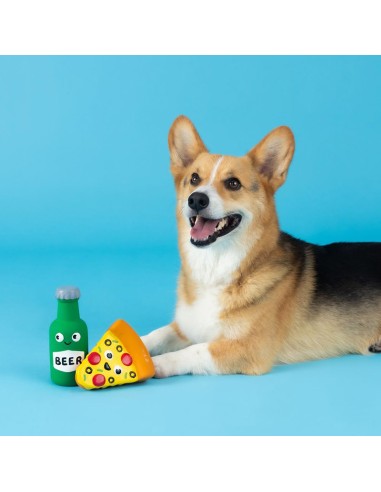 In Pizza We Crust 2Pc Latex Dog Toy - pack of 4
