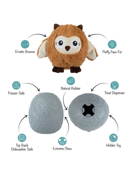 Don't Ruffle My Feathers Rubber/Plush Dog Toy - pack of 4