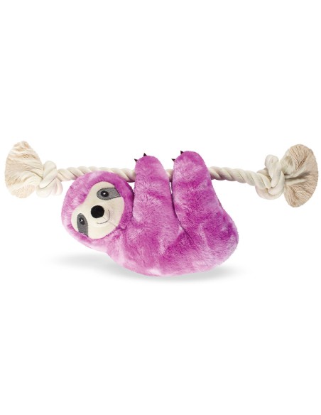 Purple sloth on a rope