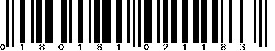 EAN-13 : 0180181021183 EAN-13 : 0180181021183