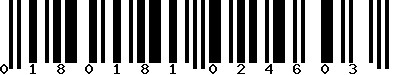 EAN-13 : 0180181024603 EAN-13 : 0180181024603