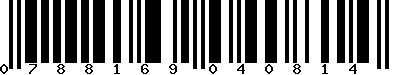 EAN-13 : 0788169040814 EAN-13 : 0788169040814