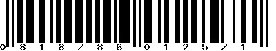 EAN-13 : 0818786012571 EAN-13 : 0818786012571
