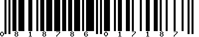 EAN-13 : 0818786017187 EAN-13 : 0818786017187