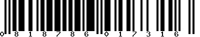 EAN-13 : 0818786017316 EAN-13 : 0818786017316