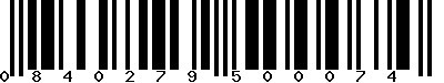 EAN-13 : 0840279500074 EAN-13 : 0840279500074