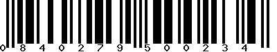 EAN-13 : 0840279500234 EAN-13 : 0840279500234