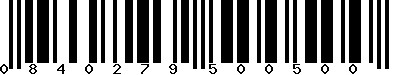 EAN-13 : 0840279500500 EAN-13 : 0840279500500