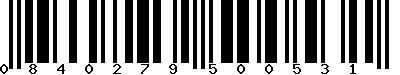 EAN-13 : 0840279500531 EAN-13 : 0840279500531