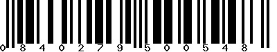 EAN-13 : 0840279500548 EAN-13 : 0840279500548
