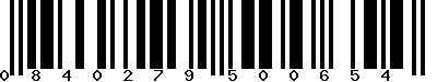 EAN-13 : 0840279500654 EAN-13 : 0840279500654