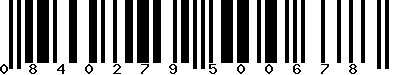 EAN-13 : 0840279500678 EAN-13 : 0840279500678
