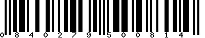 EAN-13 : 0840279500814 EAN-13 : 0840279500814