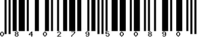 EAN-13 : 0840279500890 EAN-13 : 0840279500890