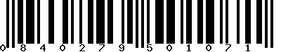 EAN-13 : 0840279501071 EAN-13 : 0840279501071