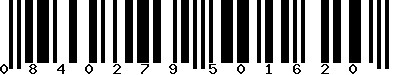 EAN-13 : 0840279501620 EAN-13 : 0840279501620