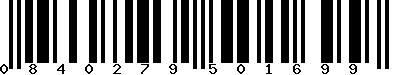 EAN-13 : 0840279501699 EAN-13 : 0840279501699