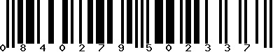 EAN-13 : 0840279502337 EAN-13 : 0840279502337
