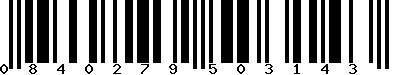 EAN-13 : 0840279503143 EAN-13 : 0840279503143