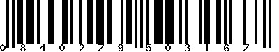 EAN-13 : 0840279503167 EAN-13 : 0840279503167